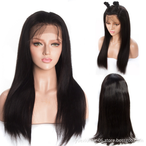 360 Transparent Glueless HD Human Hair Extensions Lace Front Wigs,Straight 360 Frontal Full Lace Human Hair Wig for Black Women